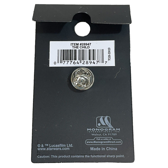 Star Wars The Mandalorian Baby Yoda Grogu Pewter Lapel Pin Head Shot Disney - Picture 2 of 8